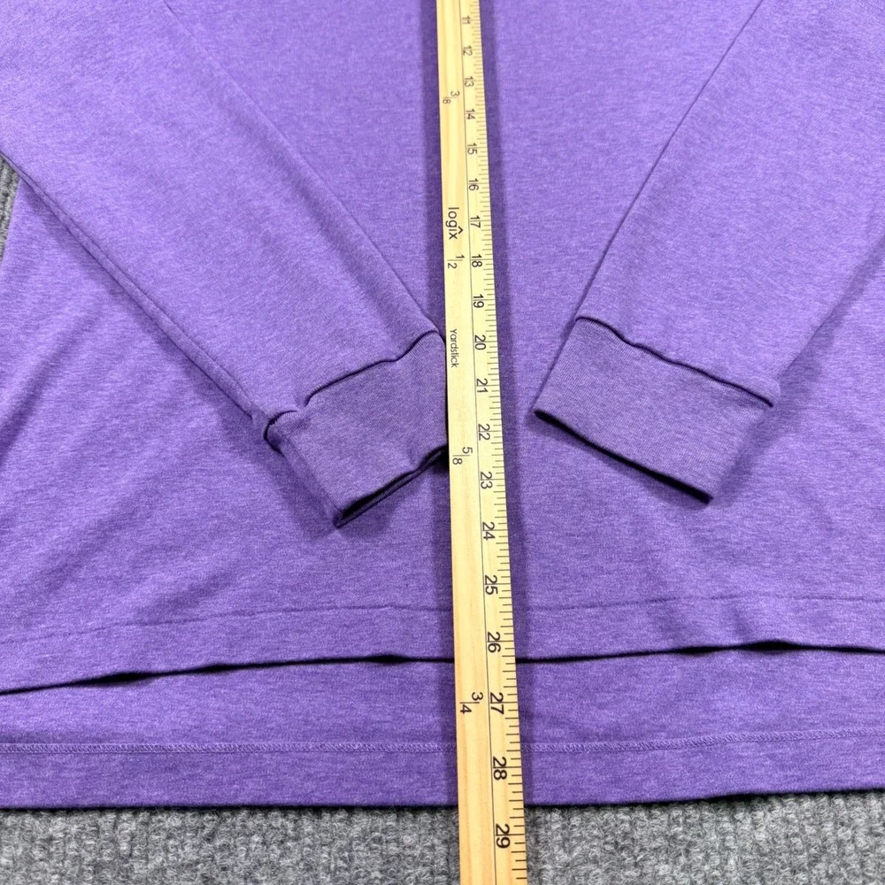 Polo Ralph Lauren Mens Large Purple Heather Long Sleeve Cotton Polo Shirt L